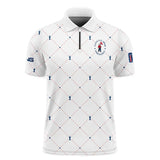 Argyle Pattern With Cup 124th U.S. Open Pinehurst Ping Zipper Polo Shirt Style Classic Zipper Polo S