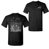 Barstool Outdoors Duck Hunt 2 Sided Shirt, Vintage Mallard Hunting Tshirt, Unisex Graphic Printed Tee, Cotton Shortsleeve Casual Womenswear, Daily Women's Top