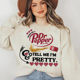 Bring me a Dr. Pepper and tell me I'm Pretty Sweatshirt T Shirt Hoodie, Dr Pepper Sweatshirt,Soda Lover, Trending, Soft Drink, Soda, Christmas Holiday