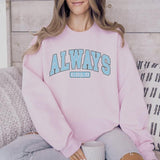 Always Cold Crewneck, Womenswear Christmas Soft Printed Sweatshirt, Fuzzy Holiday Oversized Top holiday pullover