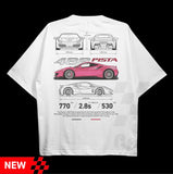 Drive in Style Car-Themed T-Shirts, 488 Pista T-Shirt, 488 Pista Technical Specs T-Shirt, Racing Shirt, Sport Car Shirt Top Menswear Streetwear