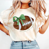 Cute Football Mom Shirt, Custom Mascot Bow Shirt, Coquette Bows School Spirit Tshirt, Cheer Mascot Tee, Football Team Jersey, Game Day, coquette footb