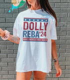 Dolly Reba 2024 Shirt, Election Tee, 4th of July Presidential Shirt, Campaign T-Shirt, Gift for Him, Gift for Her, Crew Neck, Trending T-shirt