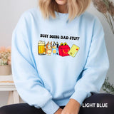 Busy Doing Dad Stuff Sweatshirt, Funny Dad Sweater, Blu Christmas Shirt, Mama Sweatshirt, Funny Dog Sweatshirt, Dad Crewneck Classic Cotton