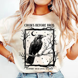 Crows before Bros, Support Your Local Murder, Vintage Halloween Shirt, Crow Lover Gift, Raven Shirt, Withy Vibes, Gothic Shirt