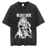 Blue Lock Vintage Anime Manga Graphic Shirt - Medium, Short Sleeve, Fitted, Crew Neck, All Seasons, Machine Washable - Menswear Top Underwear Tshirt