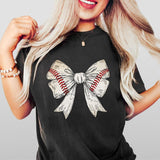 Comfort Colors Shirt, Coquette Baseball Softball Bow Shirt, Cute Baseball Mama Shirt, Mothers day Gifts For Baseball Mom, Gift For Baseball Lover Tees