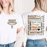 BZ Concert 2024 2 Sides Tee, Tour Merch, Western Vibe, Country Music Apparel, Unisex Long Sleeve Crewneck Shirt