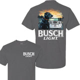 Busch Light Fishing Unisex Cotton 2 sides T-shirt, Available sizes S to 3XL, Gift for International Beer Day Menswear Top Style001