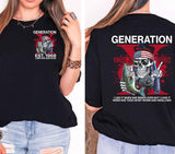 Customize Gen X Fishing T-shirt 1968 Year FAFO Two Side Style, Hose Water Humor