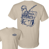 Busch Light Fishing Scene With Dog & Cooler 2 sided T-Shirt, Hunting T-Shirt, For Men, For Women Style001