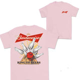 Budweiser Bowling Ghost Strike Beer Unisex T-shirt For Men - For Women, Budweiser Beer Shirt, Halloween Cute Ghost, Beer LoverClassic Cotton Shirt