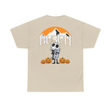 Busch Light Jack Skellington Hug Unisex Heavy Cotton Tee - Halloween Shirt - Pumpkins - Fall Vibe - Two Sided Shirt - Gift for Men and Women