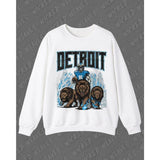 Detroit Football Sweatshirt, Graphic Vintage Skeleton Sweater, Fan Gift Crewneck, Lions