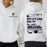 Classic Porsche 911 GT3 RS Hoodie, Unisex, Menswear, Street Racing Shirt, Car Hoodie, Boyfriend Gift Gildan Hoodie