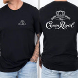 Crown Royal Black And White Logo T-shirt - 2 Side - Style Selections - Active Lifestyle Essentials - Full Color Range - Cross-gender Fashion - From Sm