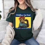 Childless Cat Dad Shirt, Harris Walz 2024 Cat T-Shirt, Cat Dad For Men, Holiday Gift, Kamala For The People, Vice President TShirt