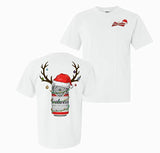 Deer Budweiser Christmas Unisex T-Shirt, Classic Cotton Shirt, Funny Drinking Shirt, Full Colors, For Men, For Women Style001