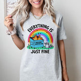 Dumpster Fire Raccoon - T-Shirt -  Print is Sublimation, Unisex T-Shirt, Funny Tee,Gift Idea, Relaxed Fit, Casual Apparel, Great with Jeans, Womenswea