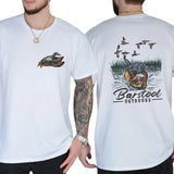 BARSTOOL OUTDOORS DUCK HUNT 2-Sided T-Shirt, Hunting Season Gift For Men, Mallard Hunting Shirt, Soft Cotton Fabric Menswear, Classic Hunter Top Style001