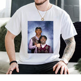 Devonta Smith Aj Brown Step Bros Parody T-Shirt, Funny Football 90s Bootleg Unisex Shirt Classic Cotton Fabric Jersey Medium Menswear Top Collar