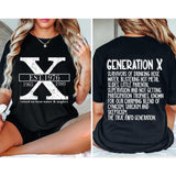 Custom Year Generation X Memories 2 Side T-shirt, Gen X 1965-1980 Shirt V8