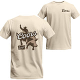 Coors Banquet Rodeo Bull Rider Front and Back Print T-Shirt, Gifts for Him, Unisex T-shirt For Men, For Women, Best choice