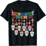 Dia De Los Muertos Funny Day of the dead Hanging skulls T-Shirt Style001