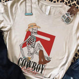 Cowboy Killers Graphic T-Shirt  Country Girl Tee, Vintage Tee, Boho Shirt Skeleton Cowboy marlboro shirt funny skeleton  T-shirt, sweater and Hoodie c