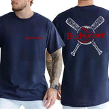 Budweiser cross bats casual fit t-shirt, trending summer 2024 tee, sustainable fashion tee Style001