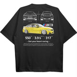 Drive in Style Car-Themed T-Shirts, F80 M3 Black T-Shirt, F80 M3 Technical Specs T-Shirt, Racing Shirt, Sport Car Shirt Menswear Top Menswear Top