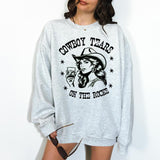 Cowboy Tears on the Rocks - Unisex Crewneck Sweatshirt - Print is Sublimation, Funny Tee, Funny Apparel, Gift Idea, Relaxed Fit, Casual Apparel