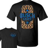 Busch Light Beer, Busch Light Rodeo 2-Sided T-shirt, Unisex T-Shirt, Cotton, Casual Graphic Round Neck T-shirt for Summer, Fashion Men's Top for Daily