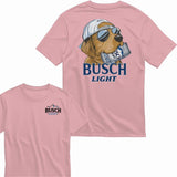 Busch Light Hunting Dog 2 Sided Cotton T-shirt for Men and Women, Tshirt Streetwear Breathable Crewneck Style001