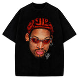 Dennis Zig Zag Red Hair Hollywood 90's Vintage Design T-Shirt Basketball Streetwear Style001
