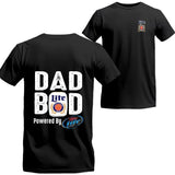 Dad Bod Powered By Miller Lite 2 Sides T-shirt, Miller Lite Short Sleeve Tee, Unisex Shirt, Menswear Top, beer shirt, drinking shirt, Clothes seasons