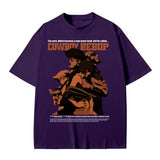 Cowboy Bebop Japanese Anime manga tshirt, Japan Akira manga black tee Cotton Menswear