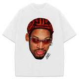 Dennis Zig Zag Red Hair Hollywood 90's Vintage Design T-Shirt Basketball Streetwear Style001