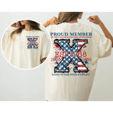 Custom Est.Year Flag Neglect Gen X 2 Side T-shirt, Gen X Shirt, Raised On Hose Water Generation 1965-1980 Shirt