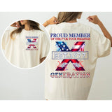 Custom Year Est.1977 Proud Member Generation Flag Gen X 2 Side T-shirt, Gen X Shirt, Generation 1965-1980 Shirt Style001