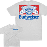 Budweiser Distressed Front and Back Print T-Shirt