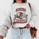18. Texas A&M Aggies Vintage NCAA Sweatshirt, University Football Team Classic Collection Gift for Men and Women Style001