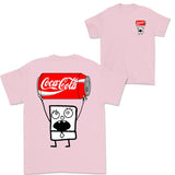 Doodlebob Coca Cola 2 Sided T-Shirt, Funny Drinking T-Shirt, Summer T-Shirt, Full Color T-Shirt, Unisex T-Shirt, For Men, For Women, Gift For All Menswear Top