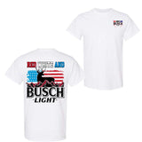 Busch Light -Beer- Red White 2-sided shirt, Beer Drinkers ,Casual Graphic Round Neck T-shirt for Summer, Fashion Top for Daily Wear, T shirt For Men A