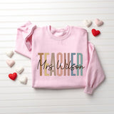 Custom Mrs Teacher Sweatshirt, Teacher Tshirt, Cute Teacher Crewneck, Teacher Appreciation gift, Gift for Teacher, Retro Teacher Shirt