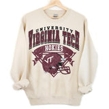 49. Virginia Tech Hokies Vintage NCAA Sweatshirt, University Sports Gear, Classic Football Team Apparel Gifts