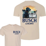 Busch Light Fishing Unisex Cotton 2 sides T-shirt, Available sizes S to 3XL, Gift for International Beer Day Menswear Top