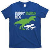 Daddysaurus Rex Daddy Saurus T Rex Dad Of Two Fathers Day Gift T-Shirt