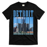 Detroit Skyline 313 Michigan Vintage Pride T-Shirt