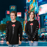 Naruto Shippuden Akatsuki Anti Village Symbols Cloud Anime Adult Unisex Long Sleeve T-Shirt